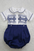 Boys Navy Silk Suit