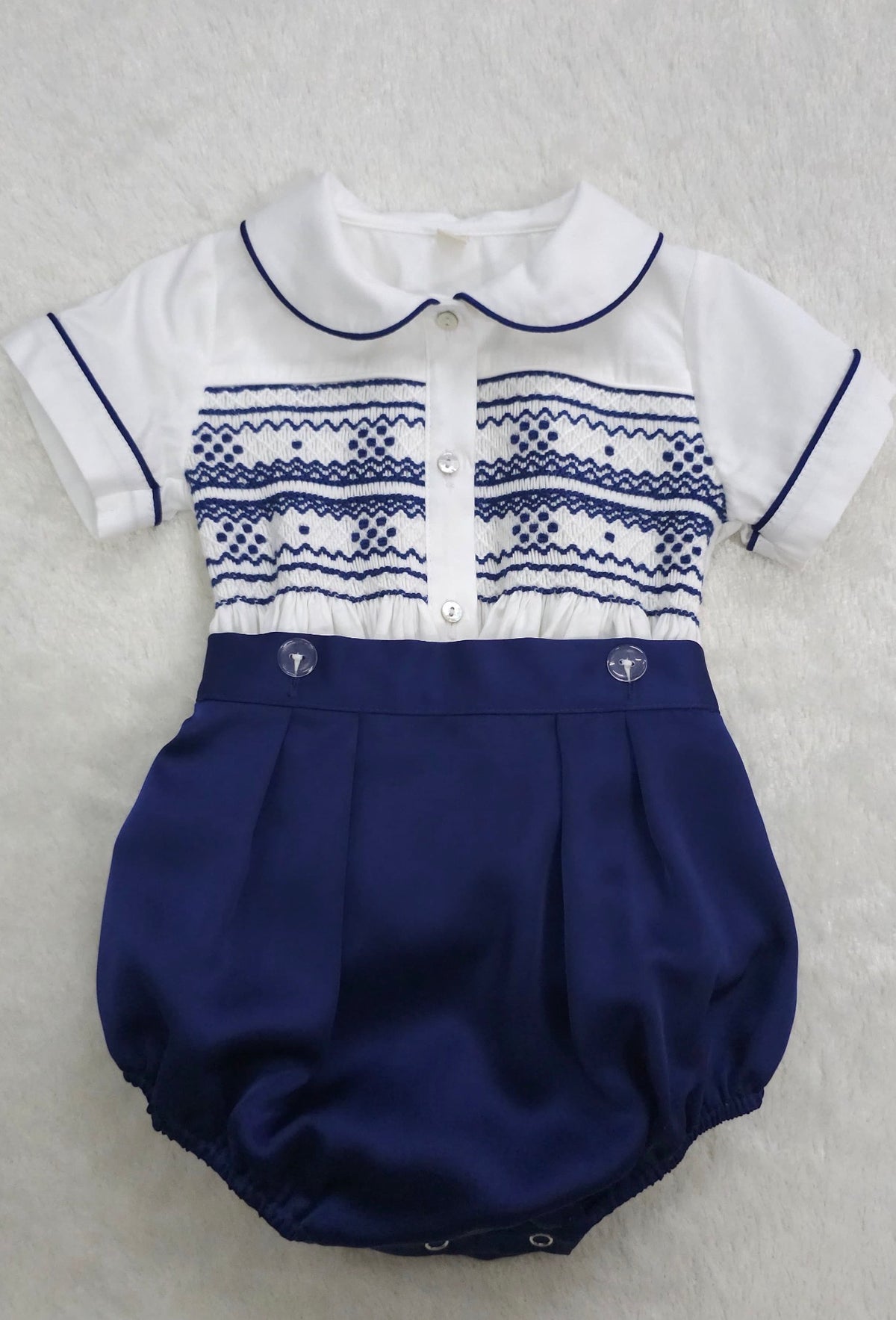 Boys Navy Silk Suit