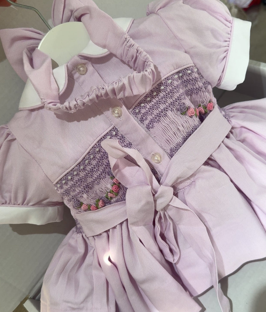Lilac Front And Back Smocking