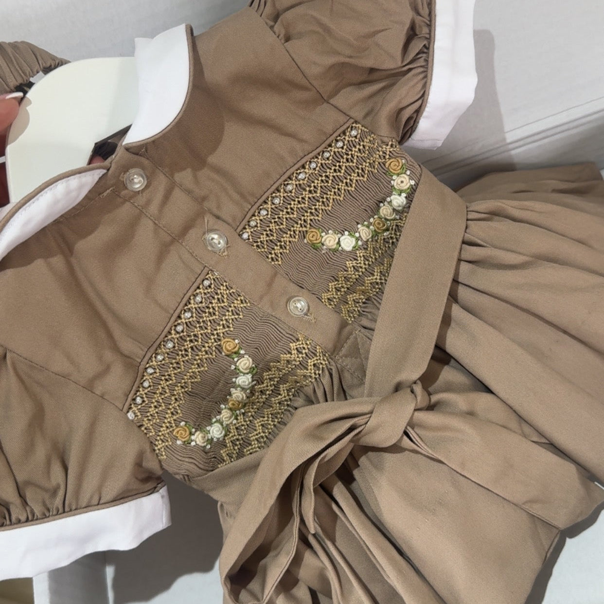 Light Brown Front And Back Smock