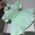 Apple Green Smocked Dress