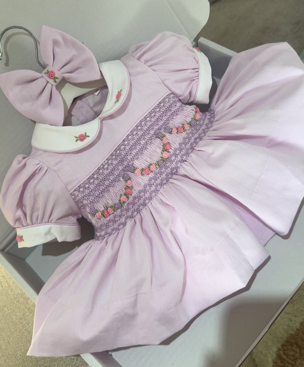 Lilac Front And Back Smocking