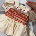 Cream With Red And Gold