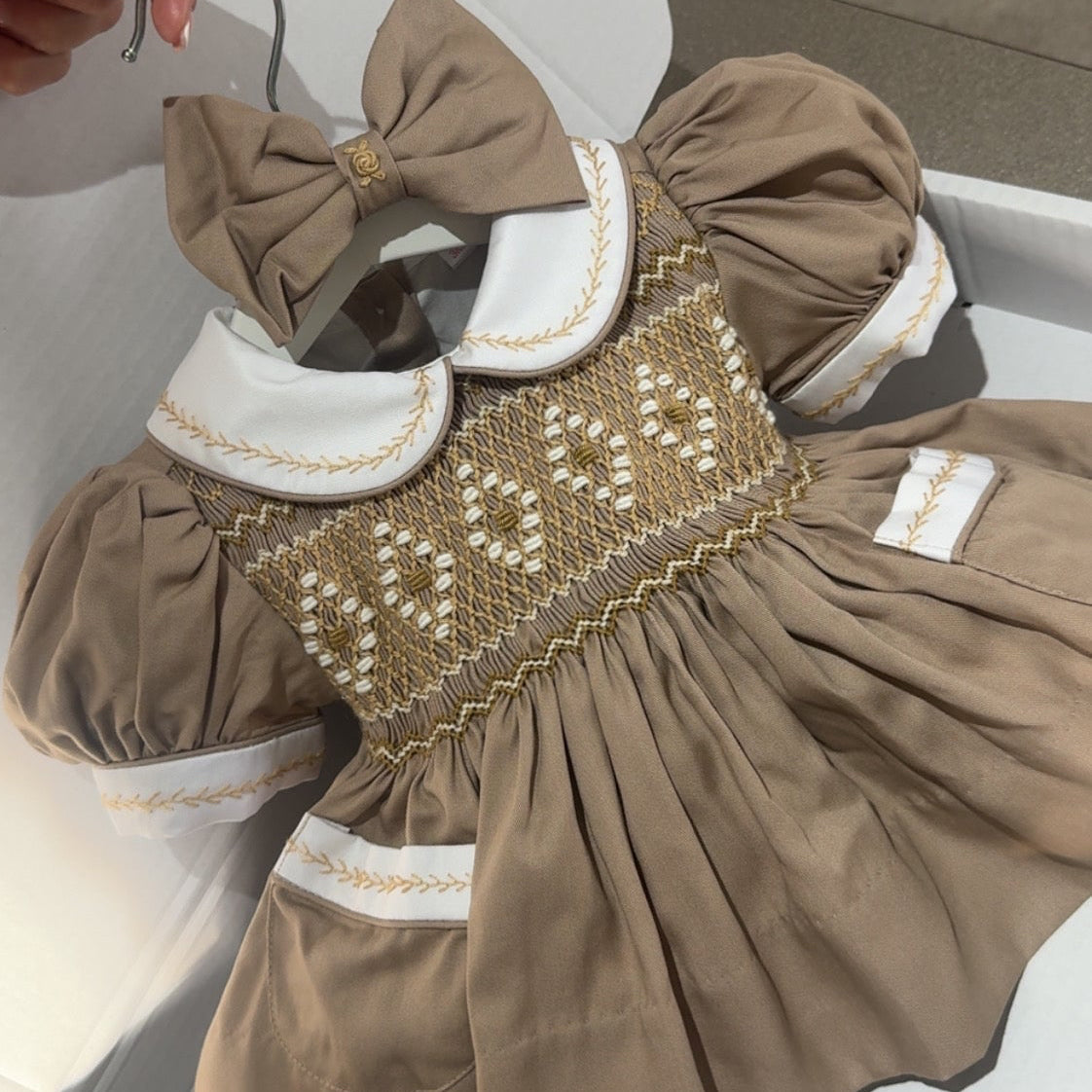 Dark Brown Smock Dress