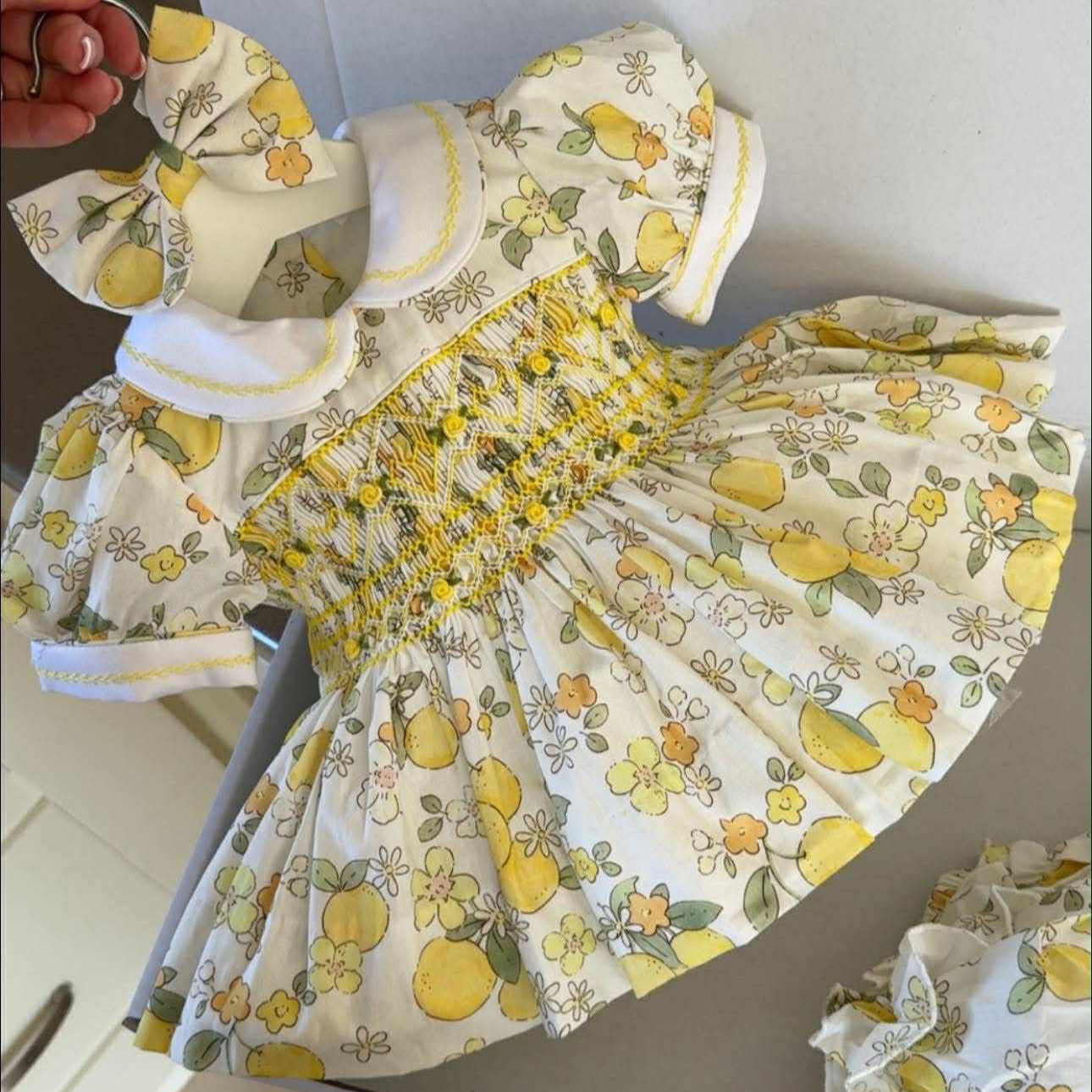 Lemon Smocked Dress
