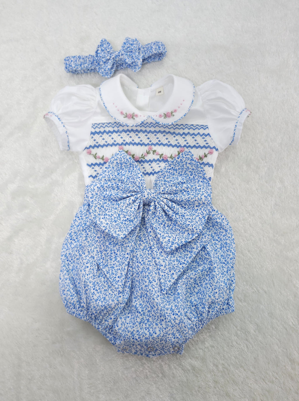 Blue Floral Romper