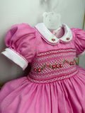 Dark Pink Smock Dress