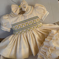 Pale Lemon Smock Dress