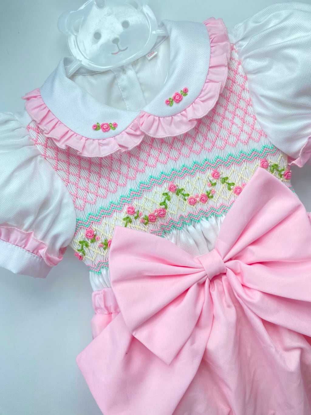 Pink With Mint Romper
