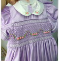 Lilac Romper With Bonnet ( These Are Not In Stock Untill 7 Days )