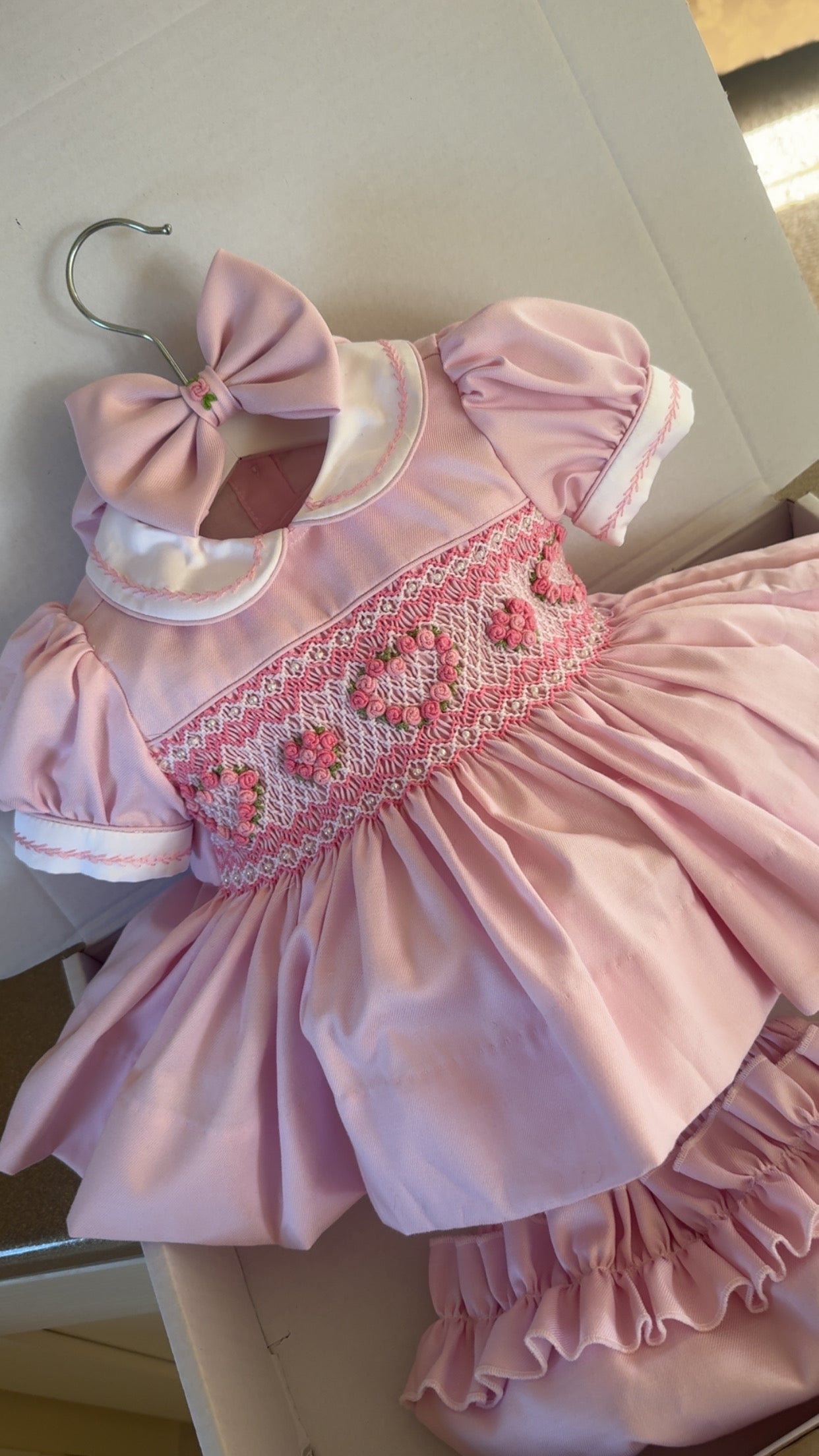 Pink Heart Smock Dress