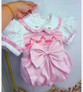 Pink Garland Romper