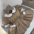 Dark Brown Smock Dress