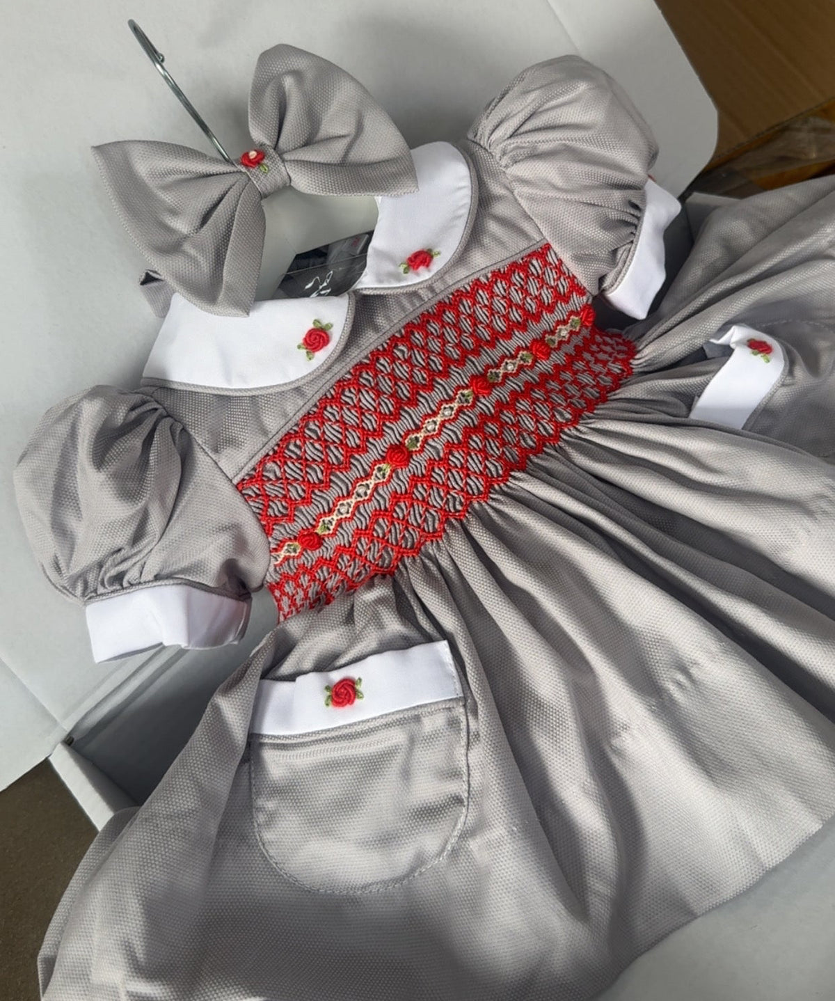 Grey With Red