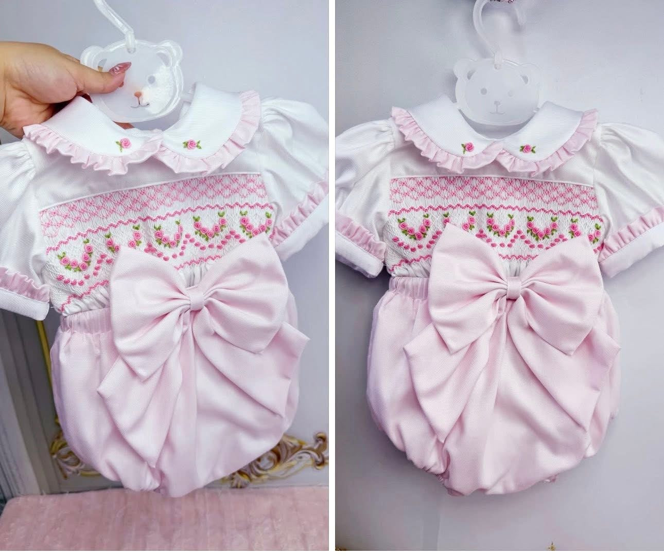 Light Pink Garland Romper