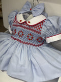 Blue With Pearls Dress