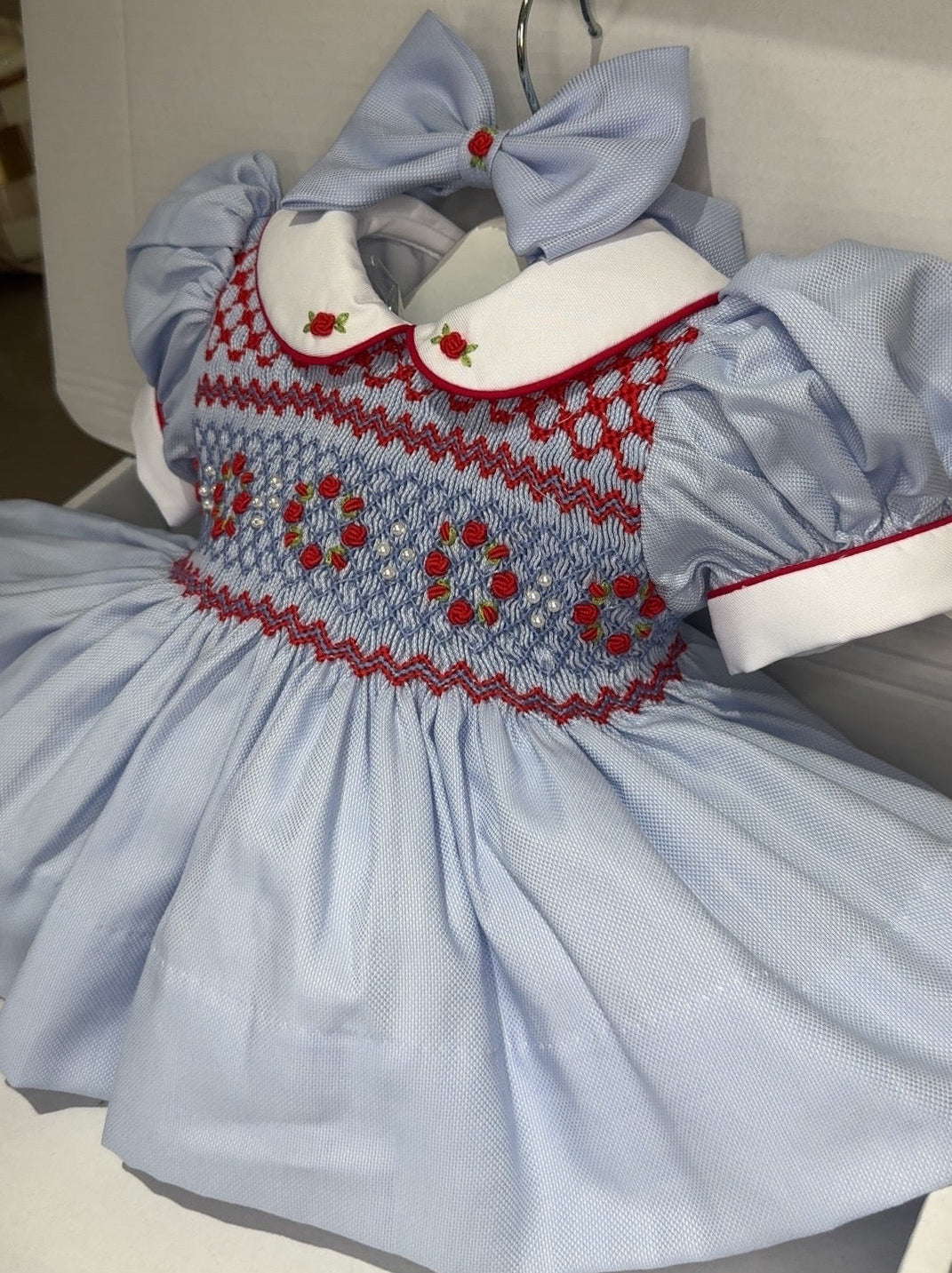 Blue With Pearls Dress