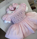 Pink With Lilac Smocked Dress