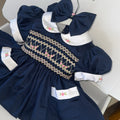 Navy With Gold And Pink