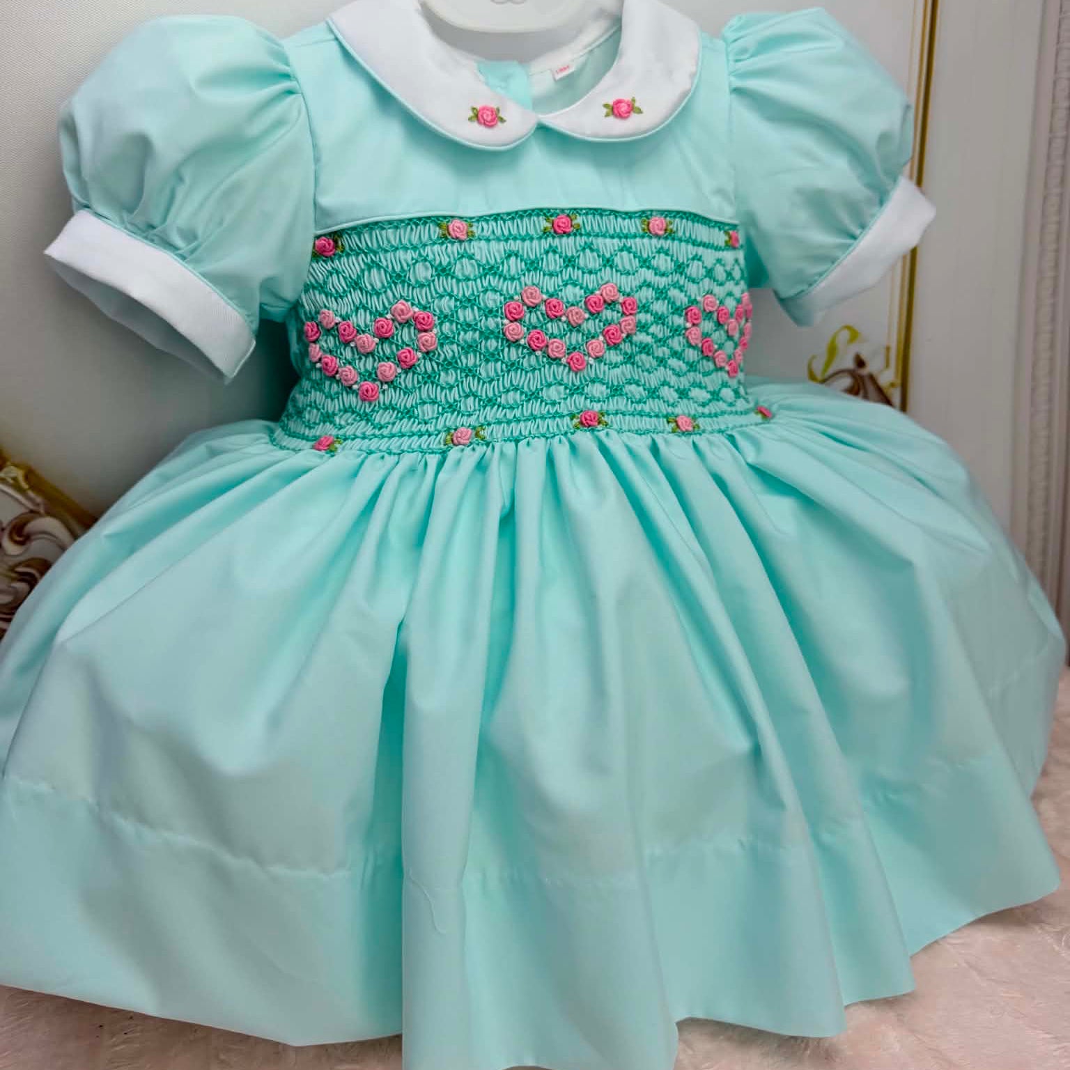 Aqua Smock Dress