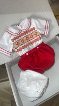 Boys Romper Comes With Red & White Bottoms