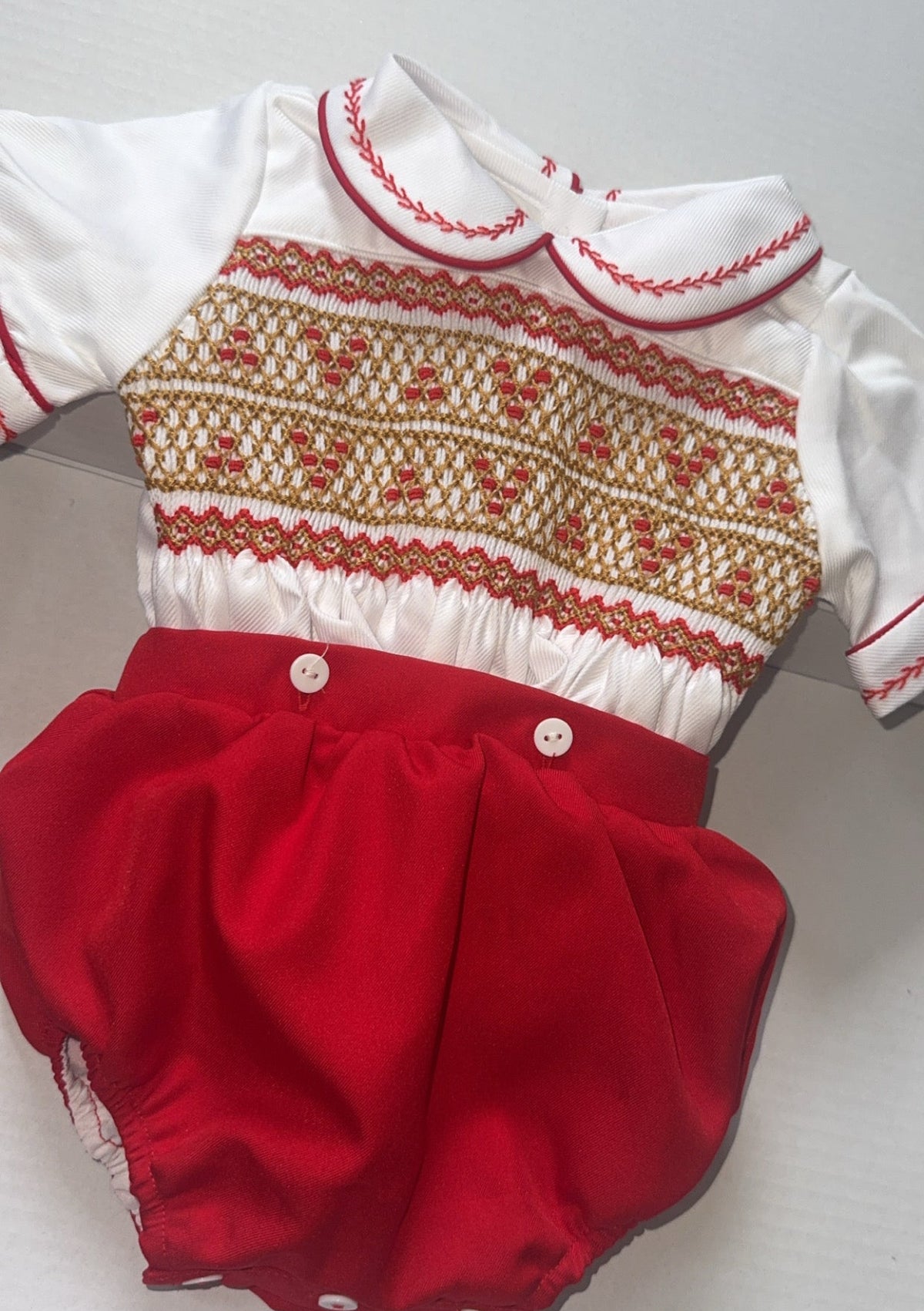 Red with gold