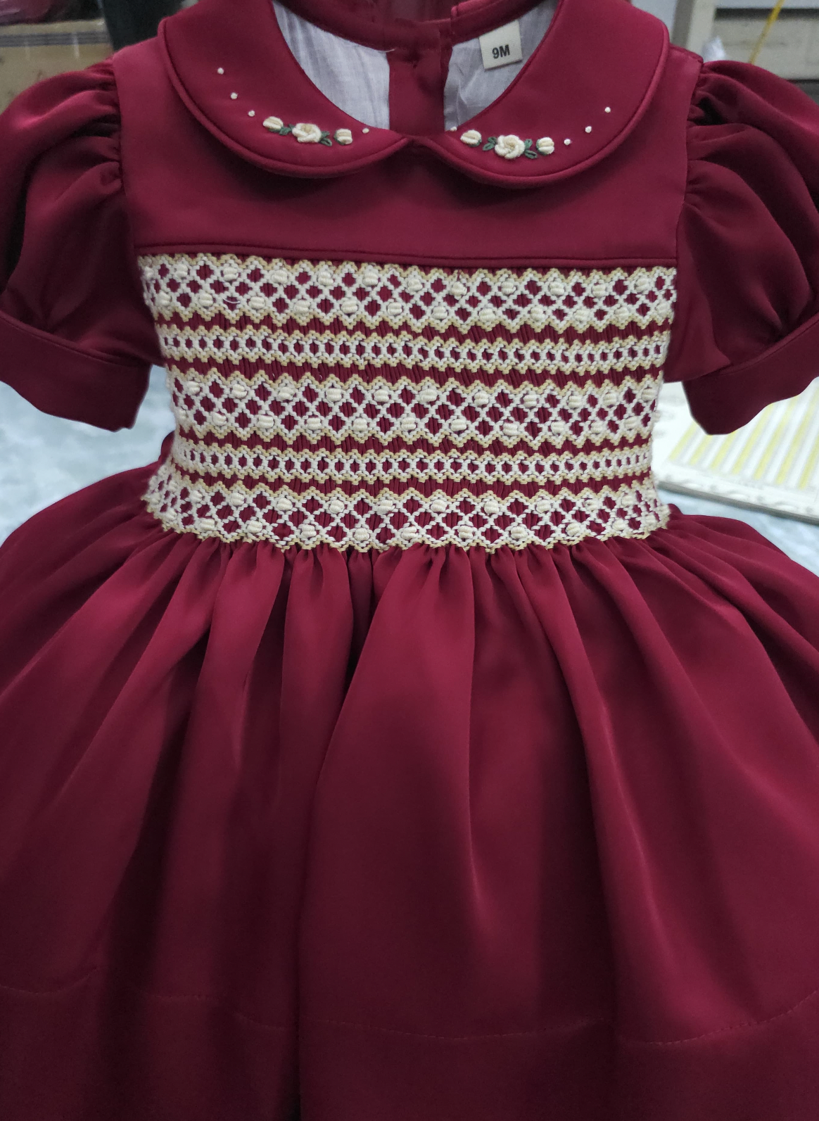 Burgundy Silk Smock