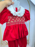 Red Smock Pjs ( Pre Order 7-10 Days)